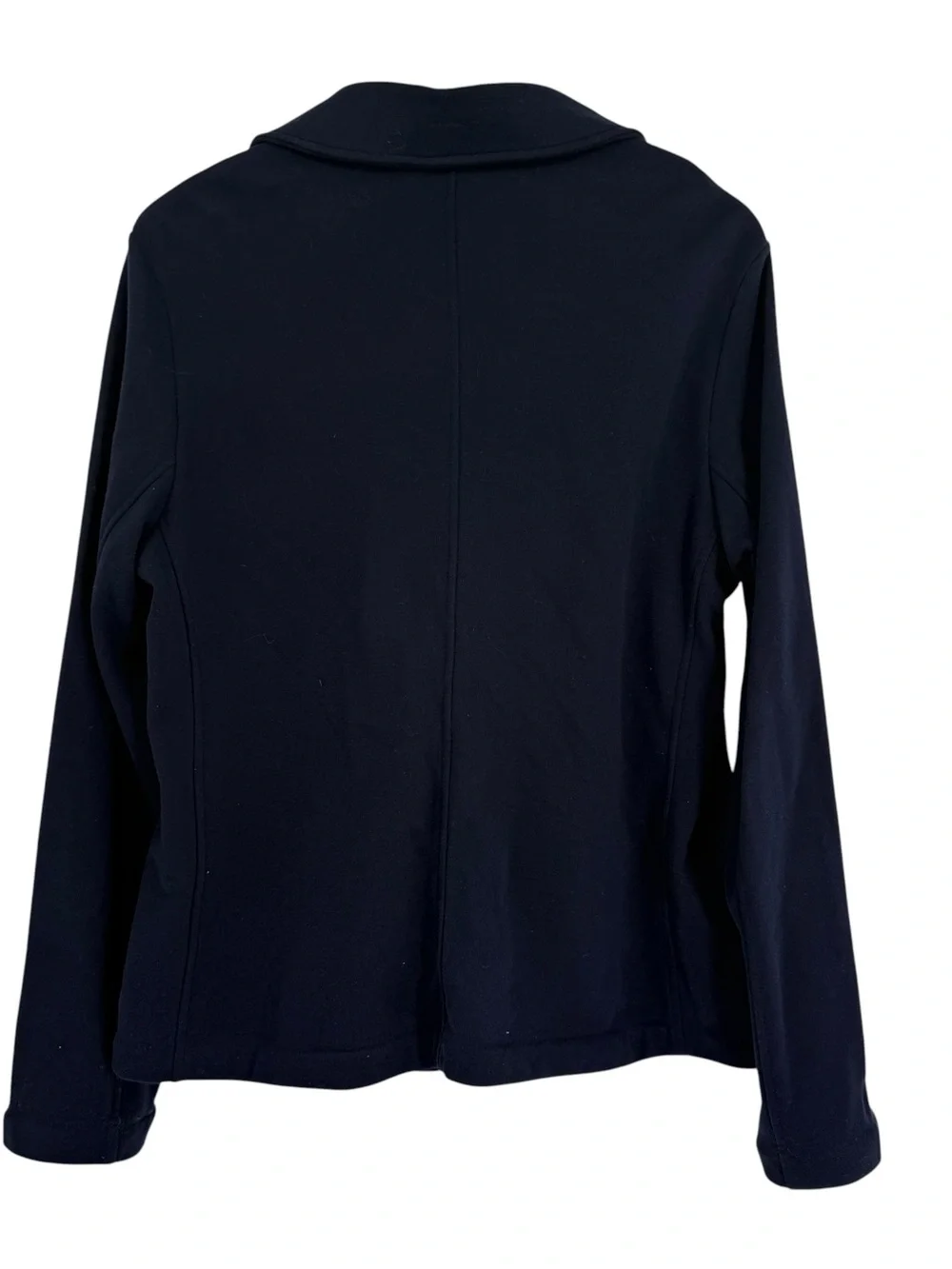 Lauren Ralph Lauren Navy Blue Knit Double Breasted Gold Crest Button Jacket L